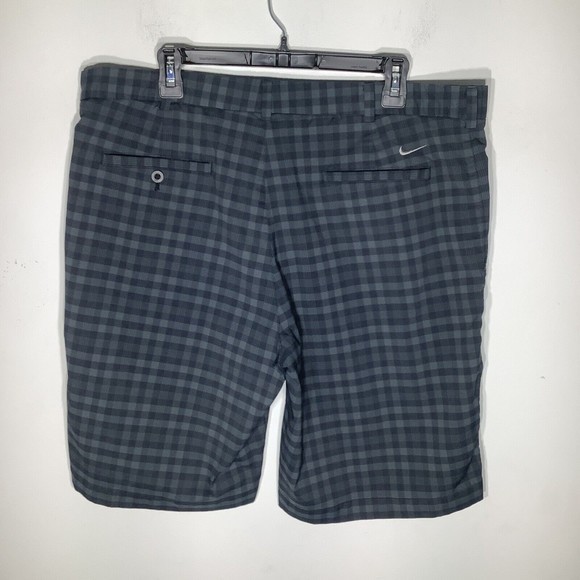 Nike Golf Mens‎ Dri Fit Golf Shorts Black Checkered Size 38 - Picture 3 of 7